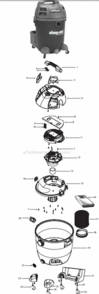 Page A Diagram and Parts List for 90LN550A 12 Gal. Shop-Vac Utility Vacuum