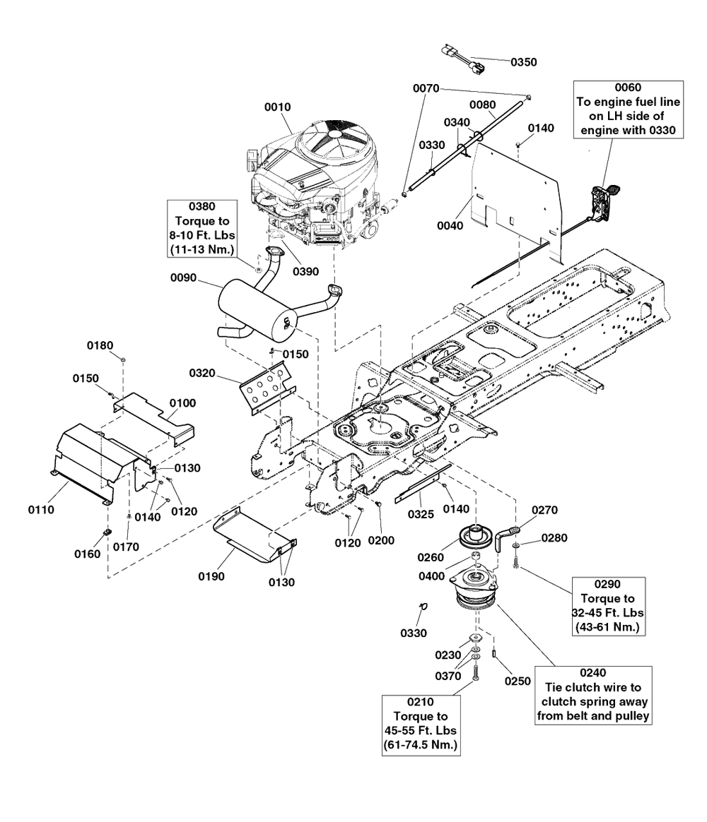 Engine Group - 23 Gross Hp Briggs And Stratton Diagram and Parts List for 2691670-01  Simplicity Lawn Tractor
