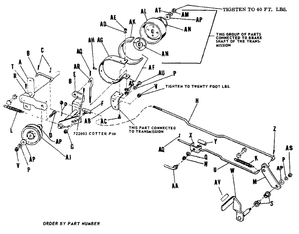 Clutch And Brake Group - Mfg Nos.990496 And 990497 Diagram and Parts List for 2210 990497 Simplicity Lawn Tractor