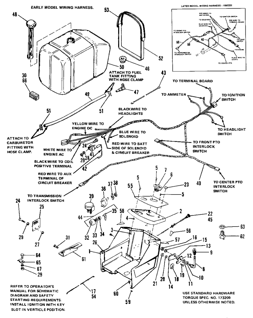 Dash Group (7012 And 7018) Diagram and Parts List for 7012H 1690353 Simplicity Lawn Tractor