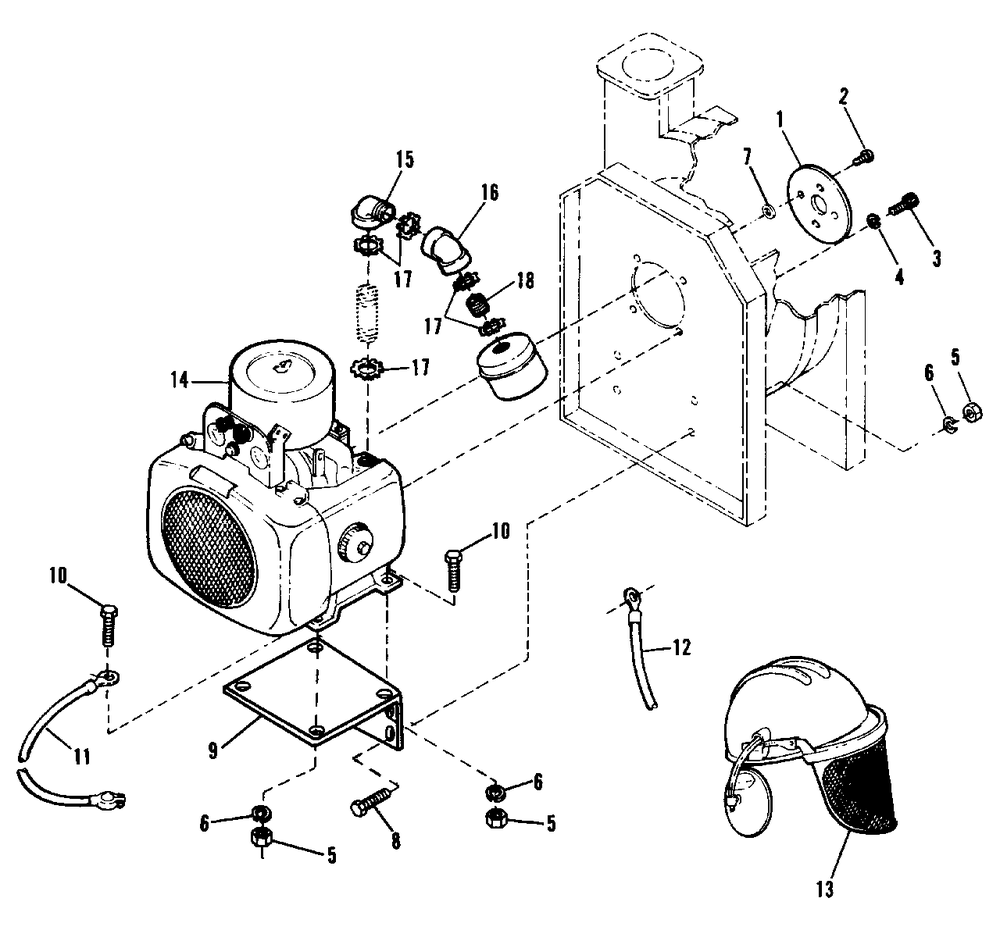 Engine Group - Model 2020 Diagram and Parts List for 2020 1692343 Simplicity Chipper Shredder