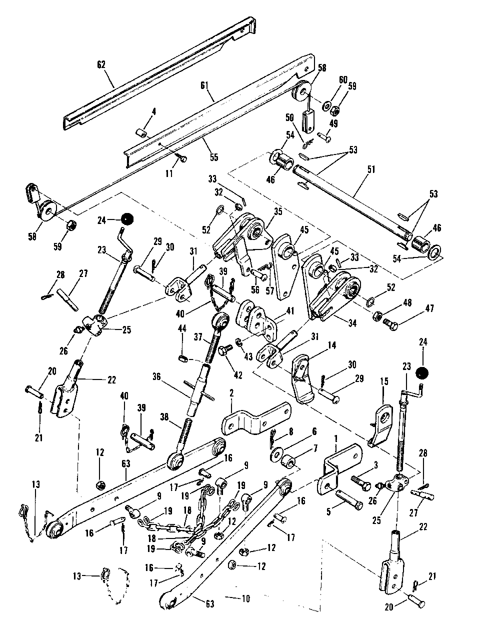 3 Point Hitch Diagram and Parts List for 4041 990954 Simplicity Lawn Tractor