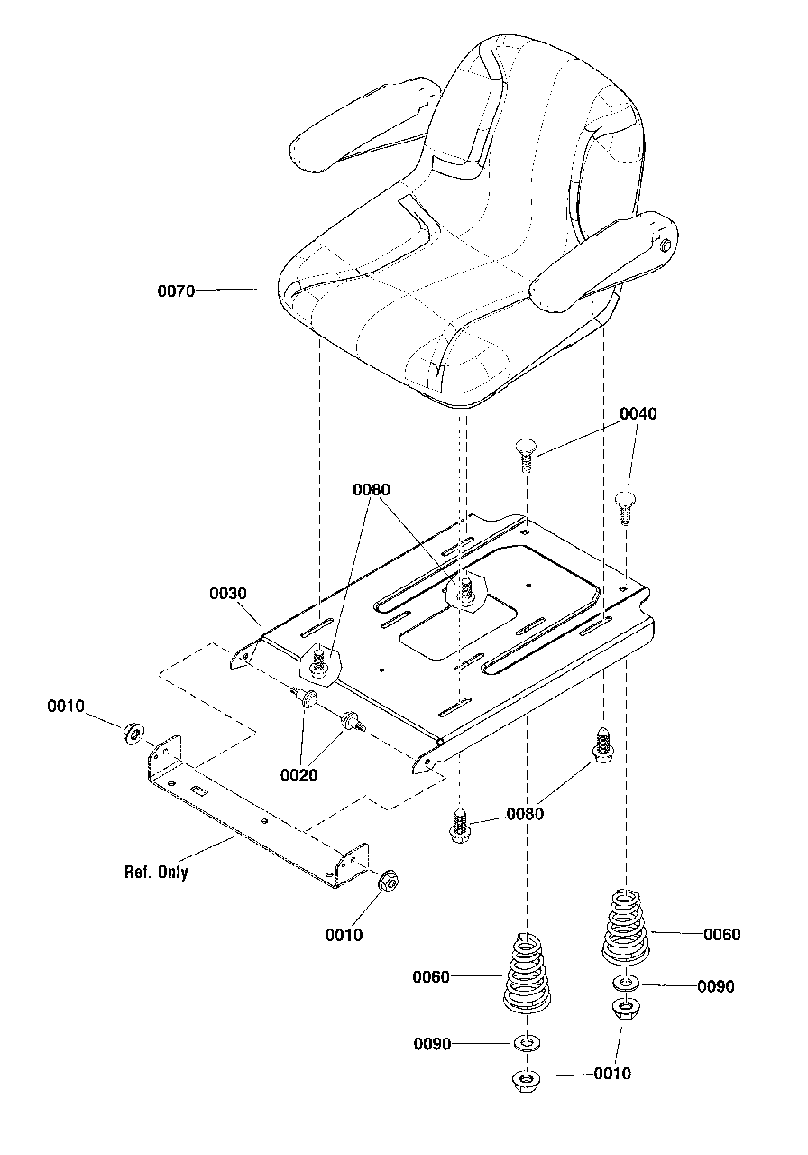 Seat Group (2992503) Diagram and Parts List for SZT110 2691692-01 Simplicity Lawn Tractor