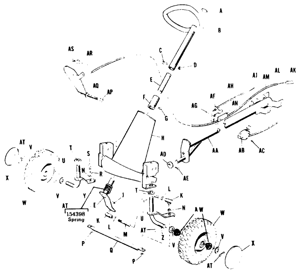 Front Axle And Front Support-Model 600 Diagram and Parts List for 600 990230 Simplicity Lawn Tractor