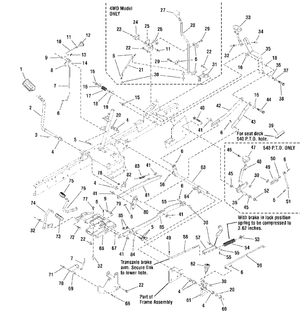 Controls Group Diagram and Parts List for 2690956-00  Simplicity Lawn Tractor