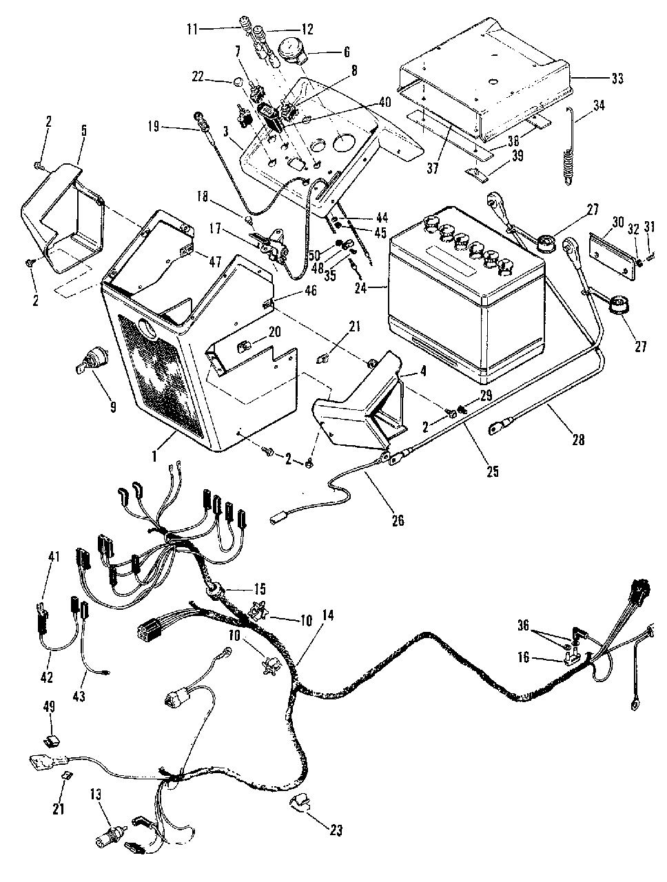 Electrical Group (3506i14) Diagram and Parts List for 9020 1690145 Simplicity Lawn Tractor
