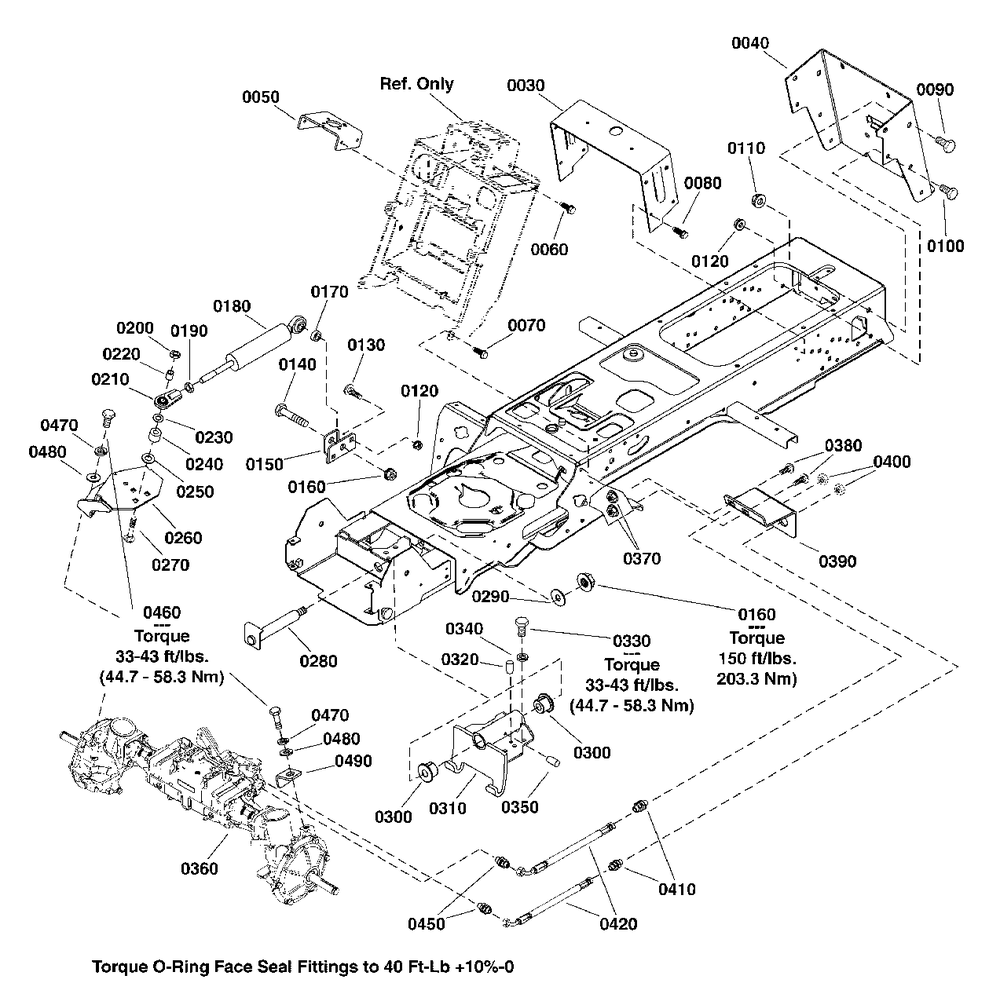 Frame And Front Axle Group Diagram and Parts List for 2691480-01  Simplicity Lawn Tractor