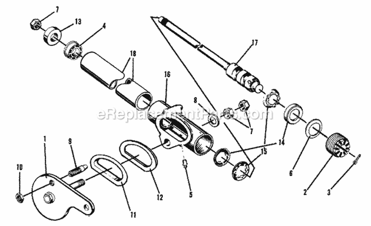 Steering Gear Box Group (1505I21) Diagram and Parts List for 1600046  Simplicity Lawn Tractor
