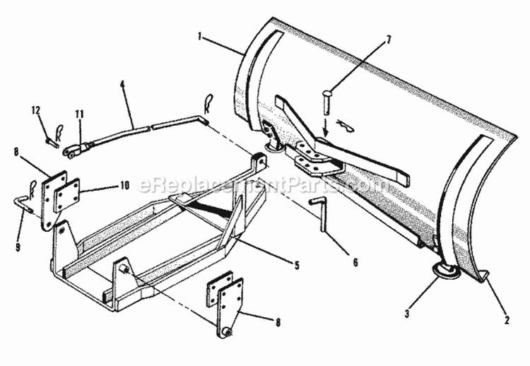 42 Snow Plow  Dozer Blade Group (1505I59) Diagram and Parts List for 1600046  Simplicity Lawn Tractor
