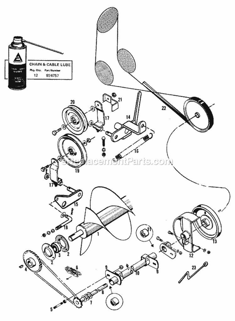 36  42 Snowthrower Group - Drive (1506I61) Diagram and Parts List for 1600258  Simplicity Lawn Tractor