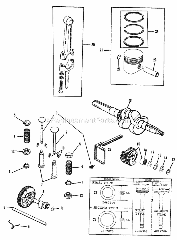Engine Group (1506I02) Diagram and Parts List for 1600258  Simplicity Lawn Tractor