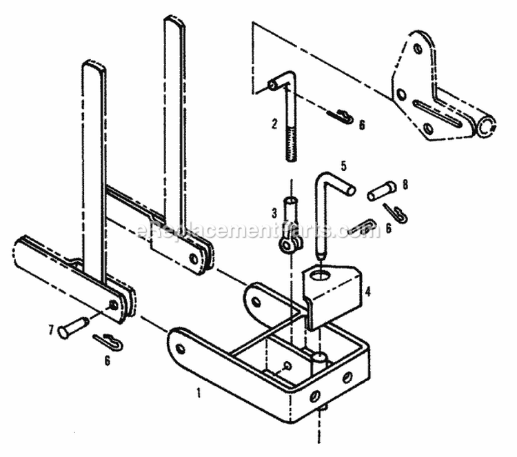 Hitch Group - One Point (1506I32) Diagram and Parts List for 1600258  Simplicity Lawn Tractor
