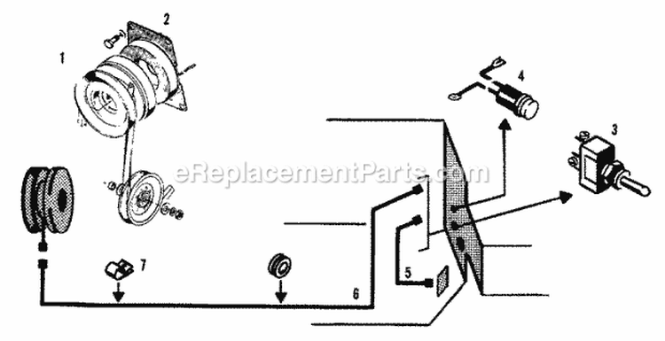 Pto Group - Electric (1506I22) Diagram and Parts List for 1600258  Simplicity Lawn Tractor