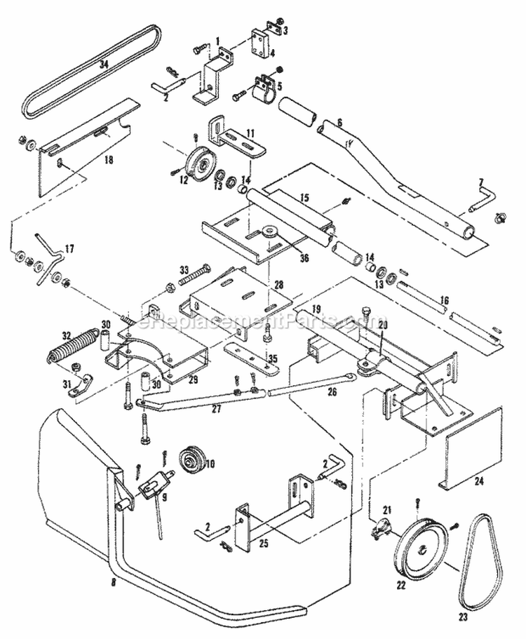 Sickle Group - Frame  Drive (1506I41) Diagram and Parts List for 1600258  Simplicity Lawn Tractor