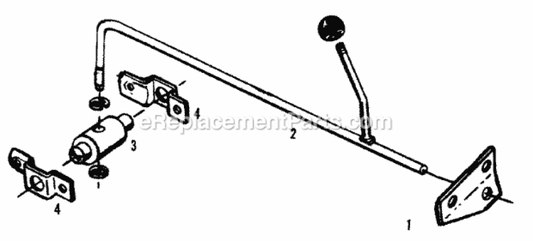 Transmission Controls Group - Gear Shift (1506I25) Diagram and Parts List for 1600258  Simplicity Lawn Tractor