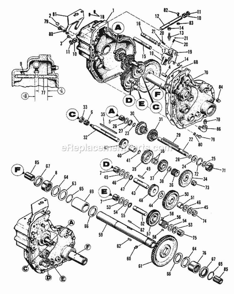 Transmission Group - 4 Speed (1506I10) Diagram and Parts List for 1600258  Simplicity Lawn Tractor