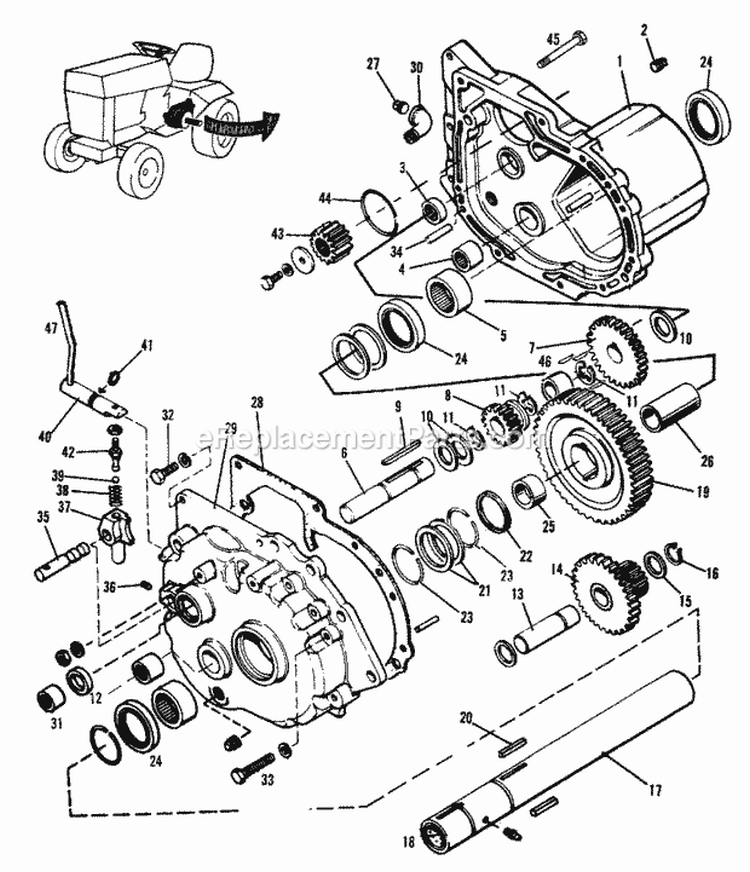 Transmission Group - Hydrostatic (1506I11) Diagram and Parts List for 1600258  Simplicity Lawn Tractor