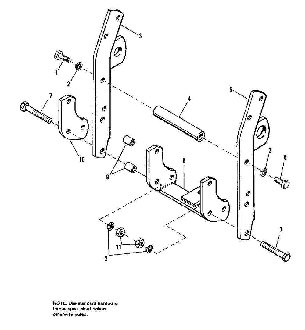 Draw Bar Group Diagram and Parts List for 7116H 1690578 Simplicity Lawn Tractor