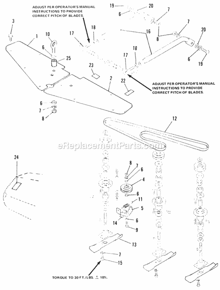 Page B Diagram and Parts List for 1690233  Simplicity Lawn Tractor