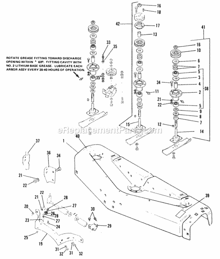 Page G Diagram and Parts List for 1690233  Simplicity Lawn Tractor