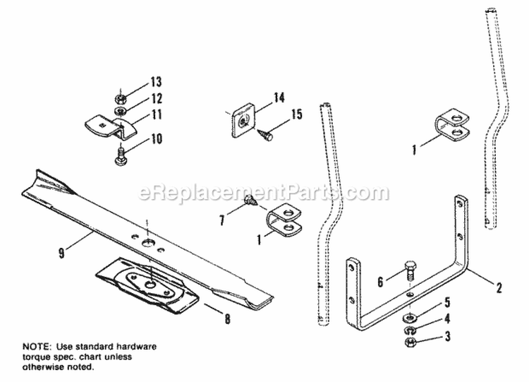 26 Grass Catcher Adaptor Kit Diagram and Parts List for 1690241  Simplicity Lawn Tractor