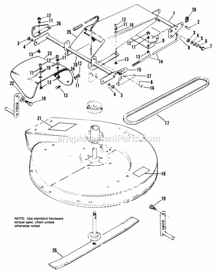 26 Mower Controls  Misc Group Diagram and Parts List for 1690241  Simplicity Lawn Tractor