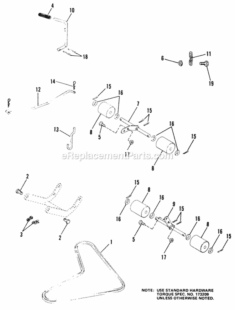 36 Rollers  Misc Group Diagram and Parts List for 1690260  Simplicity Lawn Tractor