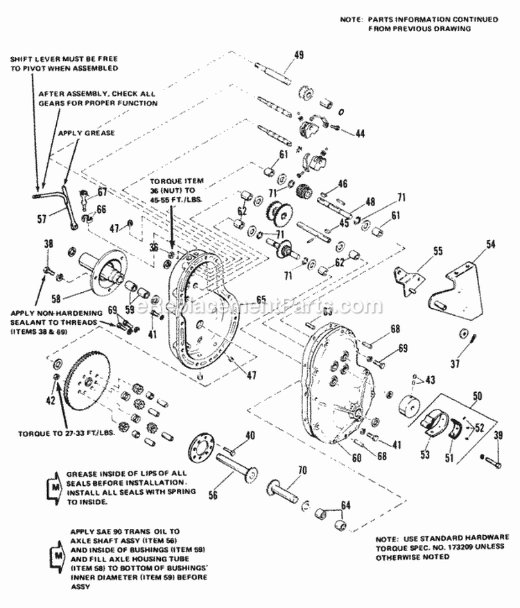 Transmission Group (6008) - Diagram 2 Diagram and Parts List for 1690193  Simplicity Lawn Tractor