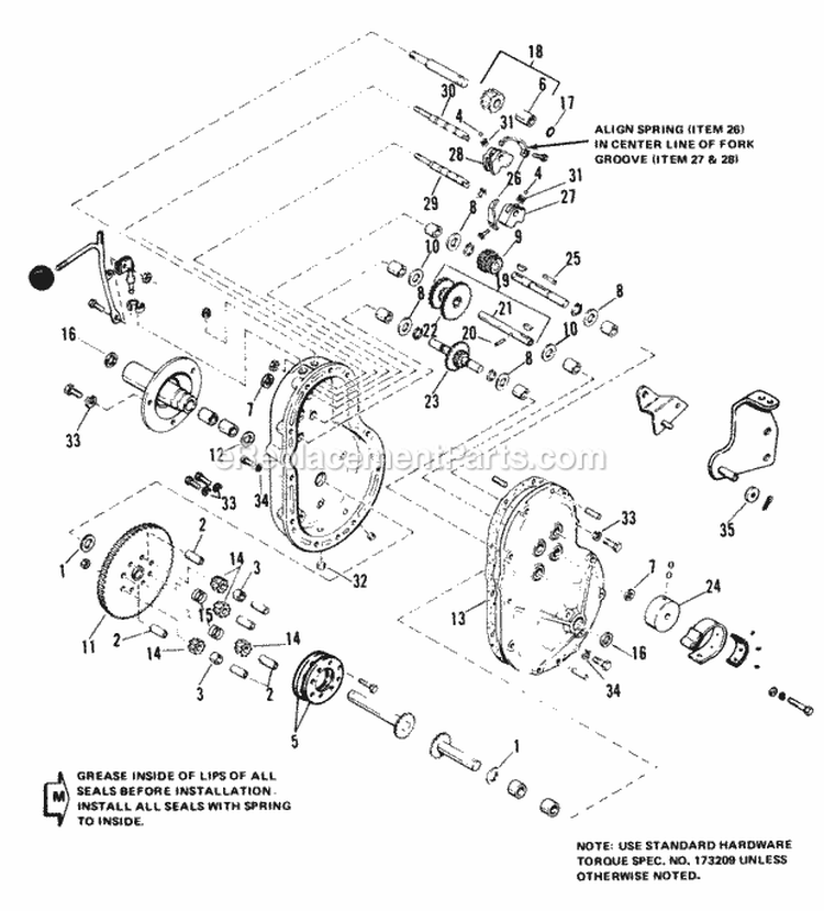 Transmission Group (6008  6011) Diagram and Parts List for 1690193  Simplicity Lawn Tractor