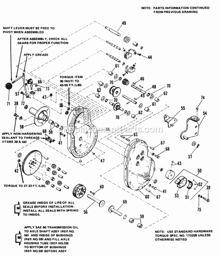 Transmission Group (6008  6011) - Diagram 2 Diagram and Parts List for 1690193  Simplicity Lawn Tractor