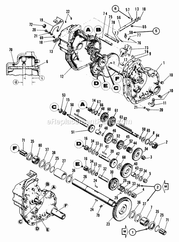 Transmission Group Diagram and Parts List for 1690338  Simplicity Lawn Tractor