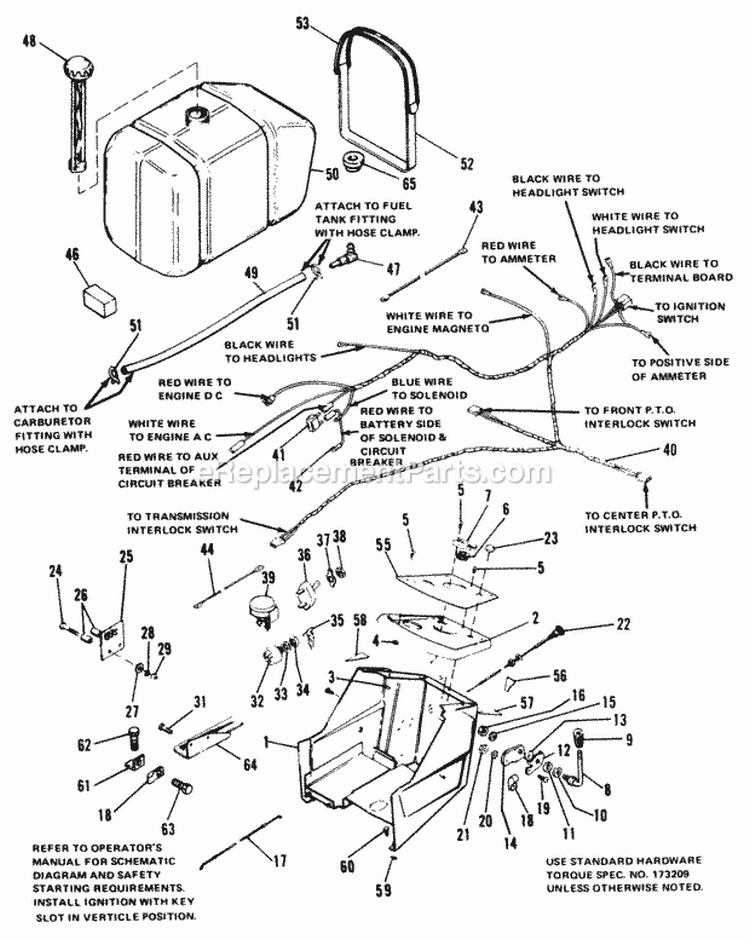 Dash Group Diagram and Parts List for 1690338  Simplicity Lawn Tractor
