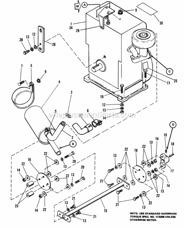 Engine  Drive Shaft Group (7012  7016) Diagram and Parts List for 1690214  Simplicity Lawn Tractor