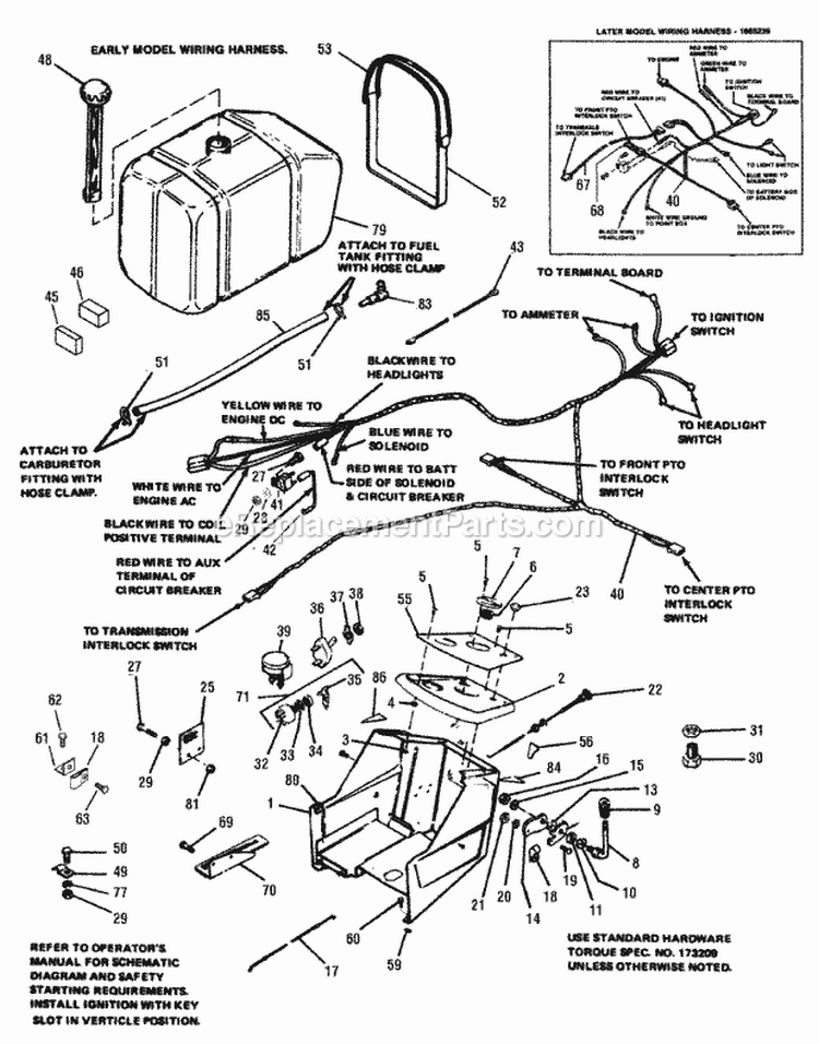 Dash Group (7016) Diagram and Parts List for 1690342  Simplicity Lawn Tractor