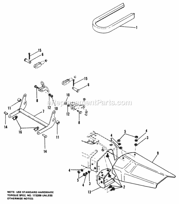 48 Deflector Stone Guard  Rocker Arm Group Diagram and Parts List for 1690430  Simplicity Lawn Tractor