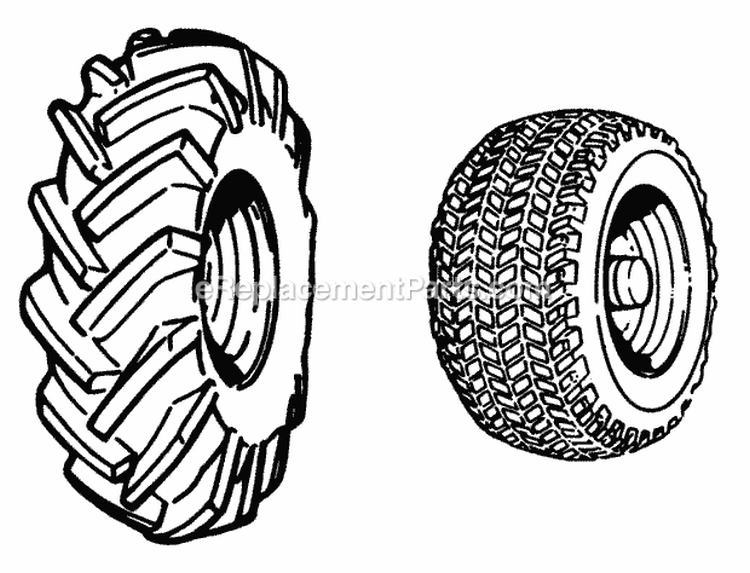 Ag Tire  Wheel Group - 7116  7117 Diagram and Parts List for 1690489  Simplicity Lawn Tractor