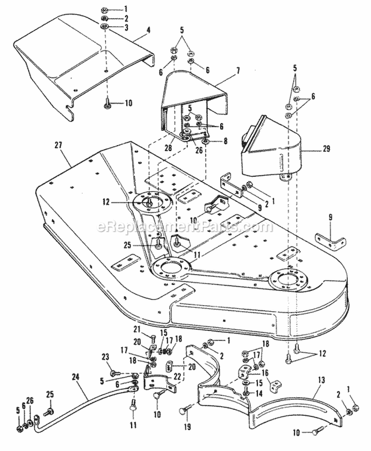 42 Housing Group Diagram and Parts List for 1690449  Simplicity Lawn Tractor