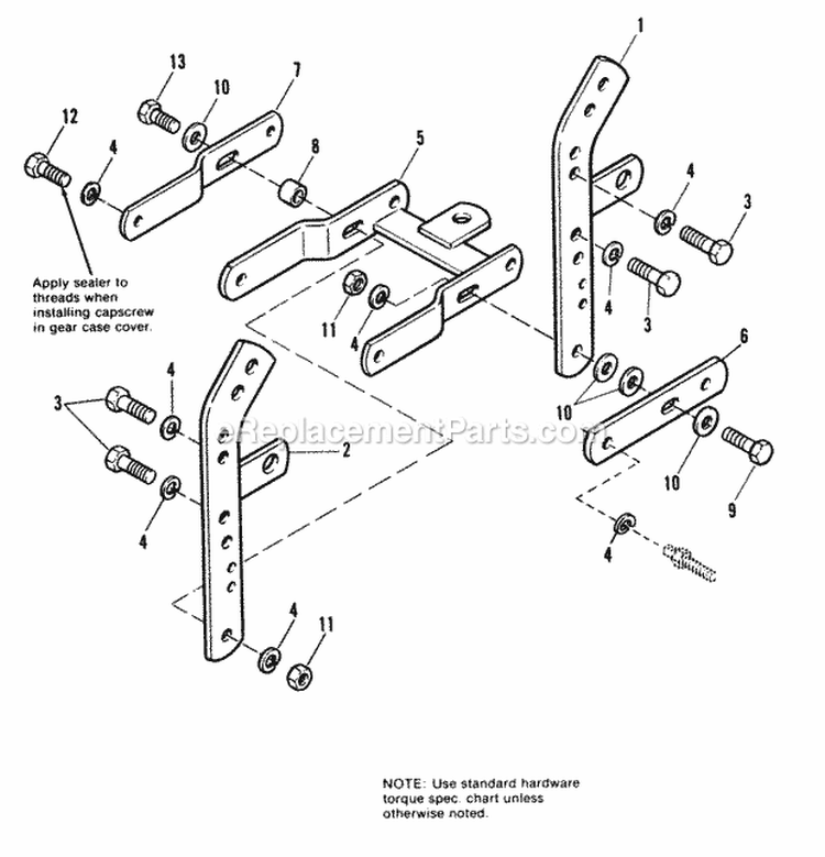Draw Bar Group Diagram and Parts List for 1690485  Simplicity Lawn Tractor