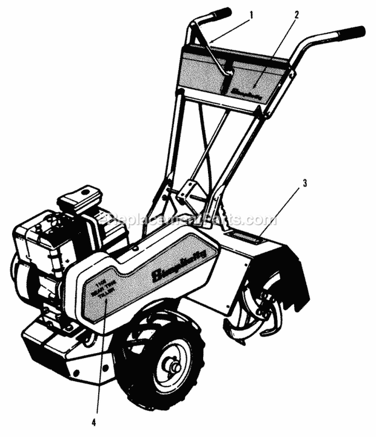 Decal Group Diagram and Parts List for 1690804  Simplicity Tiller
