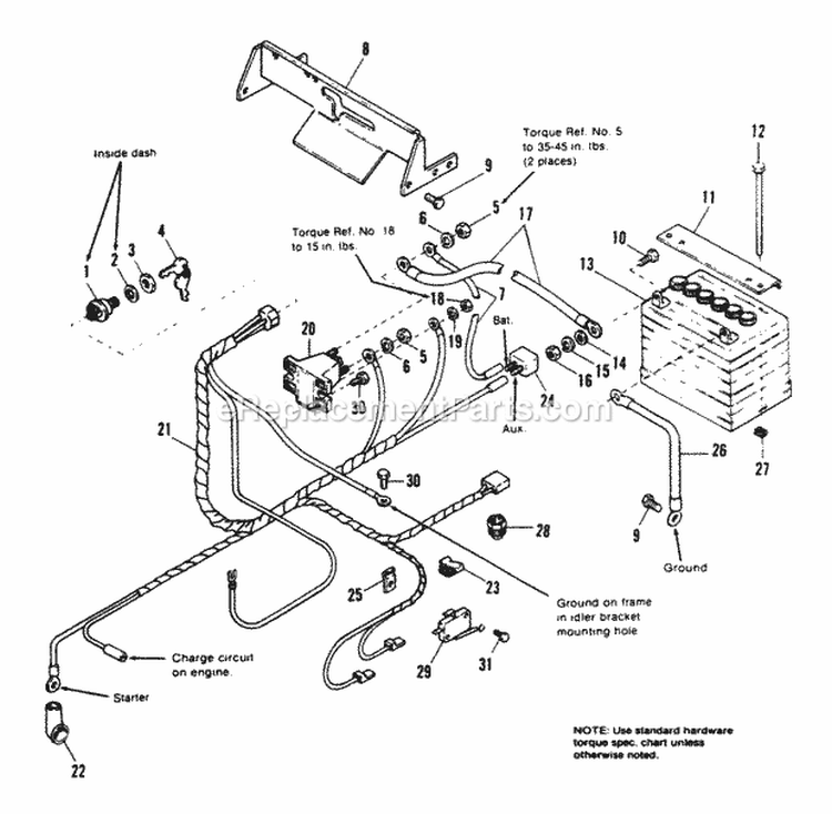 Electrical Group - After SN 3512 Diagram and Parts List for 1690842  Simplicity Lawn Tractor