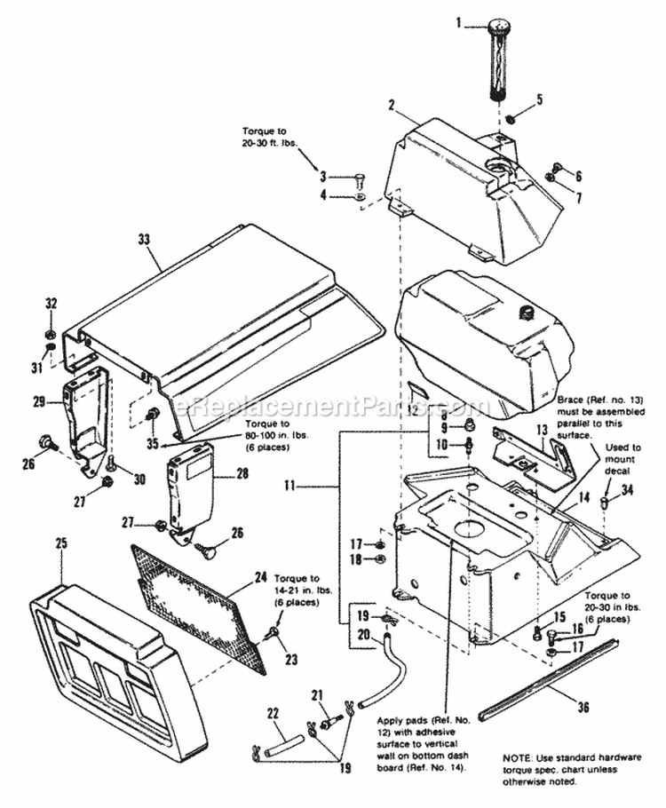 Hood Grille  Dash Group Diagram and Parts List for 1690842  Simplicity Lawn Tractor