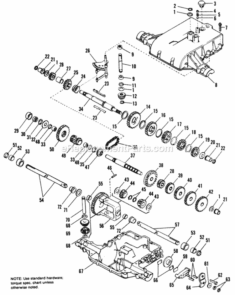 Peerless Transaxle Model 810-A Diagram and Parts List for 1690699  Simplicity Lawn Tractor