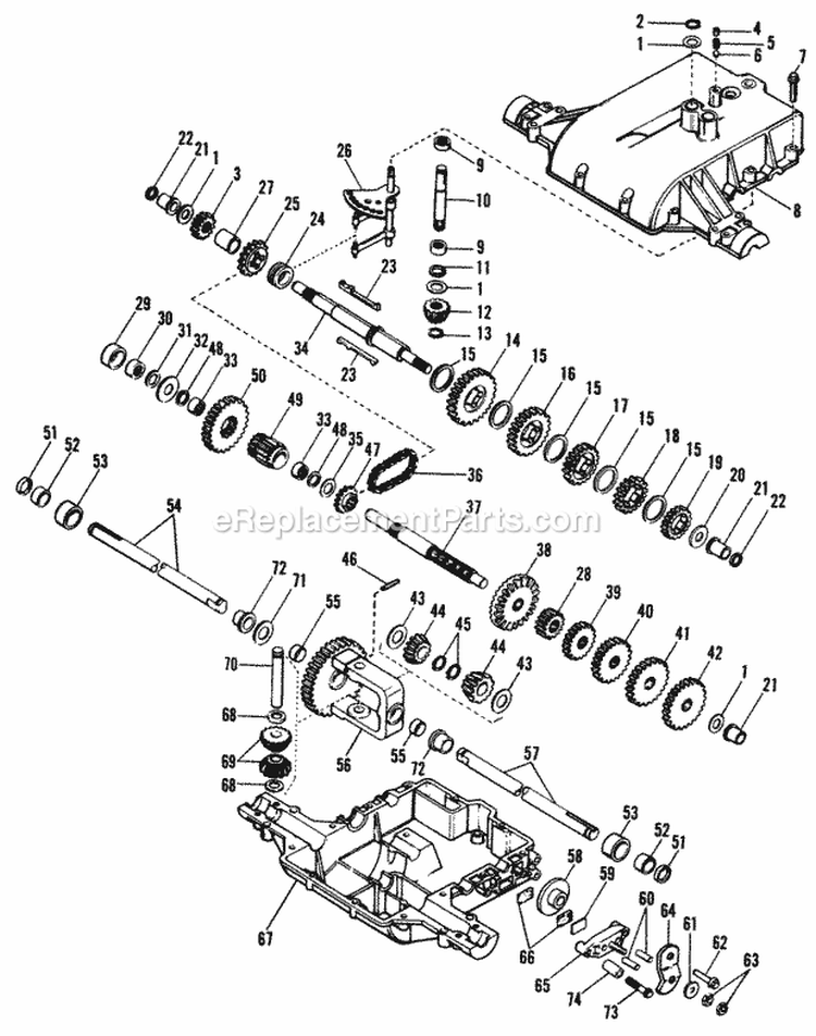 Peerless Transaxle Model 815 Diagram and Parts List for 1690699  Simplicity Lawn Tractor