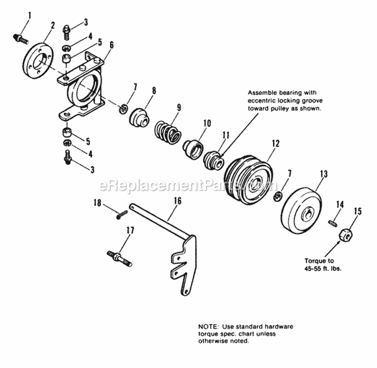 Pto Cone Clutch Group Diagram and Parts List for 1690647  Simplicity Lawn Tractor