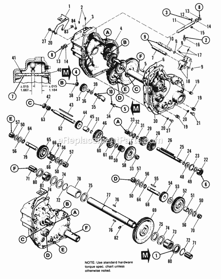 Transmission Group Diagram and Parts List for 1690647  Simplicity Lawn Tractor