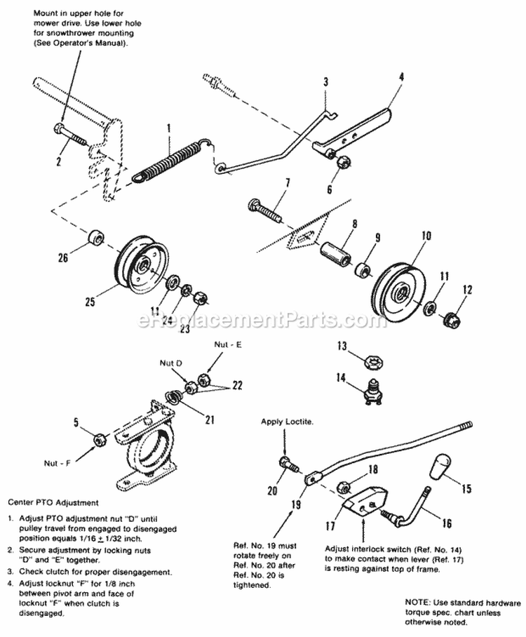 Pto Control Group Diagram and Parts List for 1690896  Simplicity Lawn Tractor