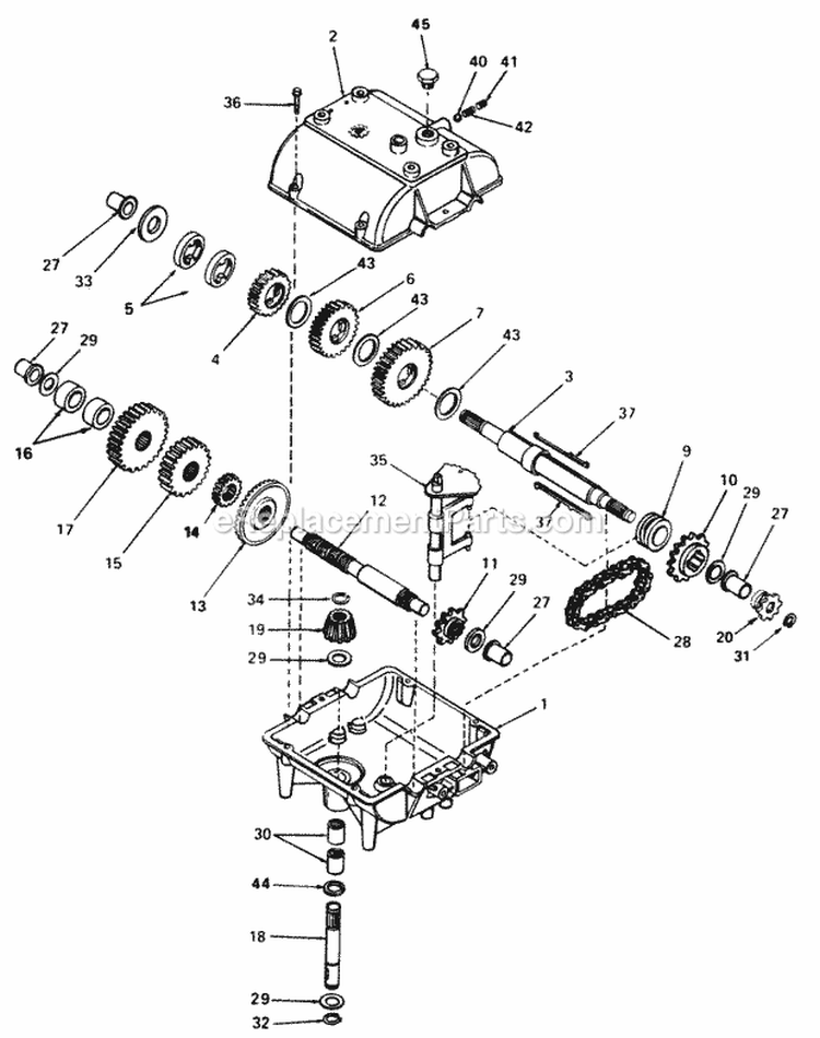 Peerless Transmission Model 700-006 Diagram and Parts List for 1691181  Simplicity Snow Blower