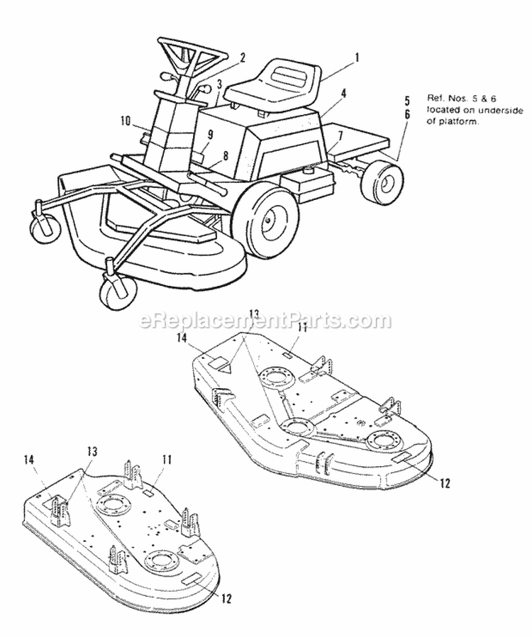 Decal  Paint Group Diagram and Parts List for 1691279  Simplicity Lawn Tractor