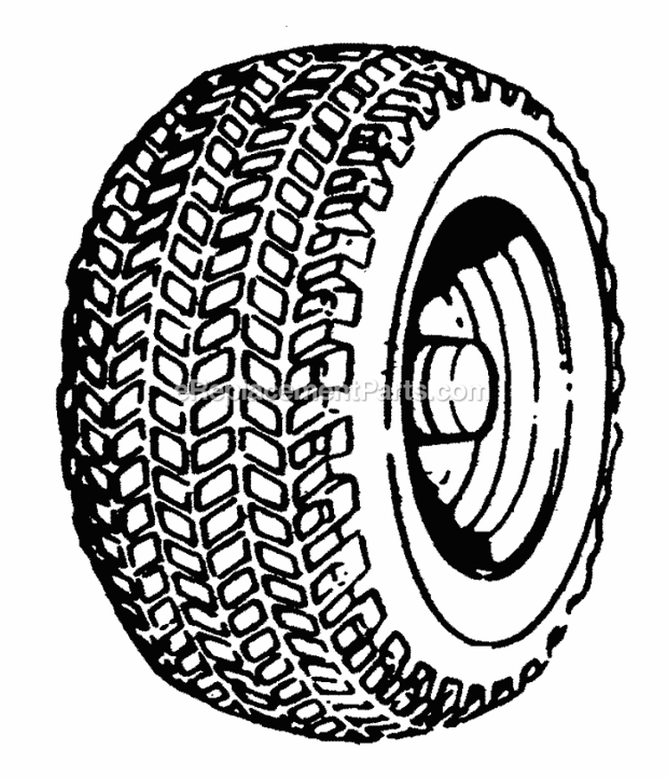 Turf Tire  Wheel Group Diagram and Parts List for 1690485  Simplicity Lawn Tractor