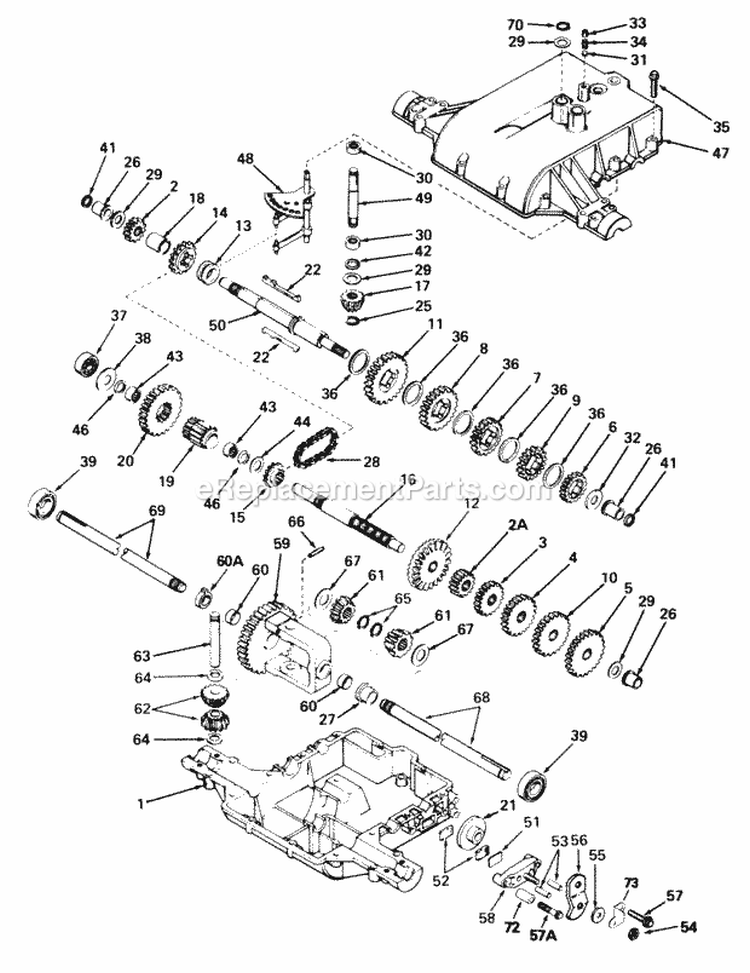 Peerless Model 801-019B Diagram and Parts List for 1691555  Simplicity Lawn Tractor